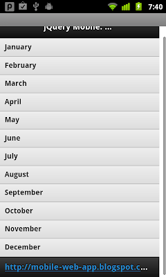 jQuery Mobile: listview