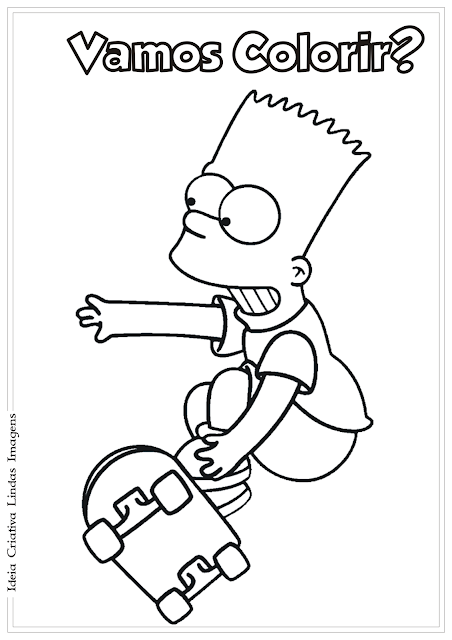 Os Simpsons desenho para colorir 