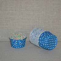 Blue Polka Dot, Blue, Blue Polka Dot Cupcake Cups, Blue Polka Dot Candy Cups, Party&Co
