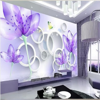 model wallpaper dinding warna cerah