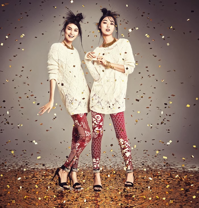 Magazine Photoshoot : Sui He & Tian Yi Beautiful Photoshoot for H&M New Year 2014