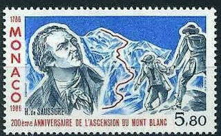 Monaco 1986 Mountains Mt Blanc Jacques Balmat and Dr. Michel-Gabriel Paccard