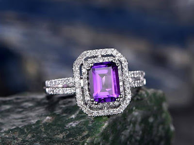  Amethyst engagement ring