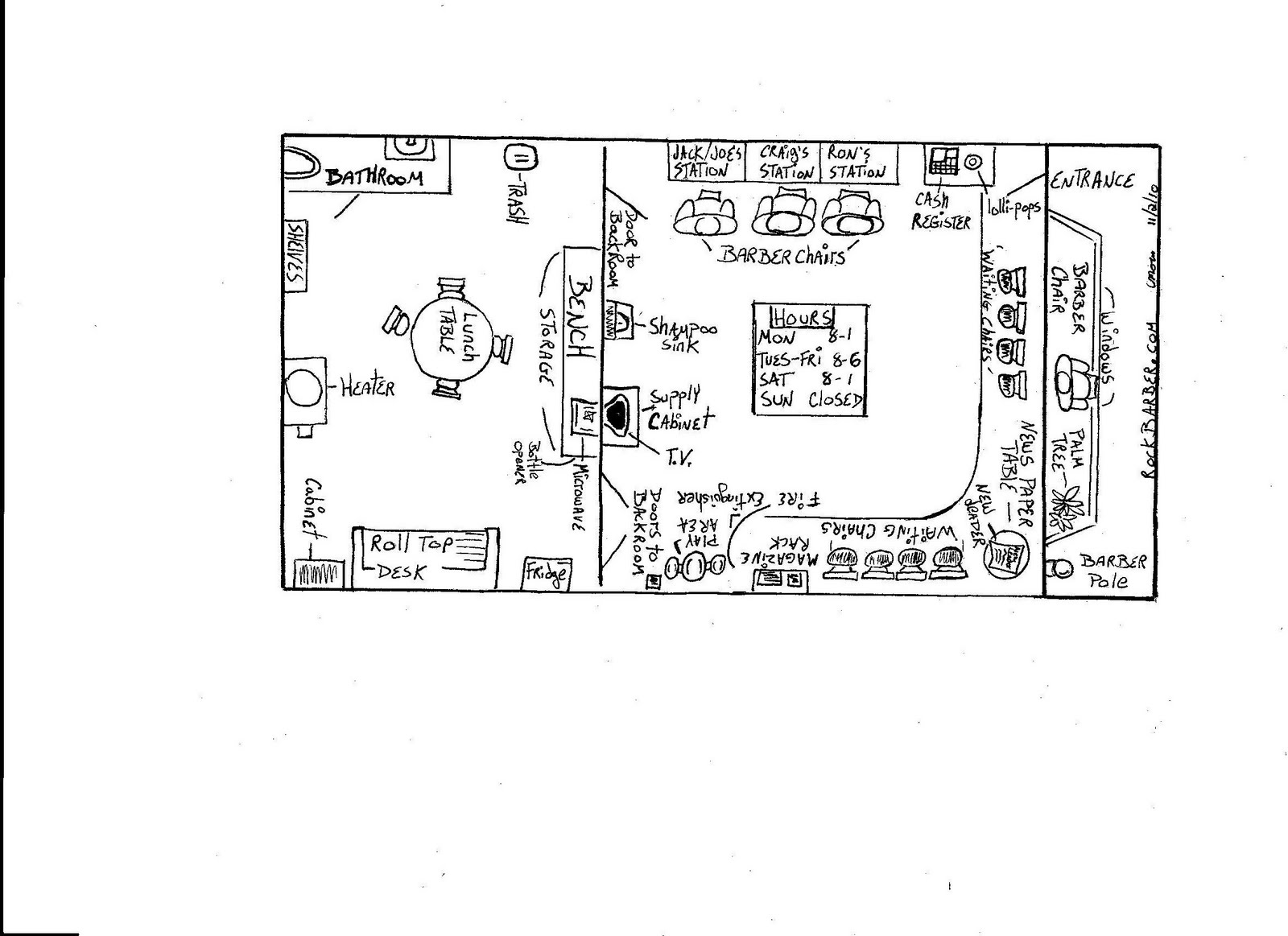 Craig s Barbershop  Floor  Plan 