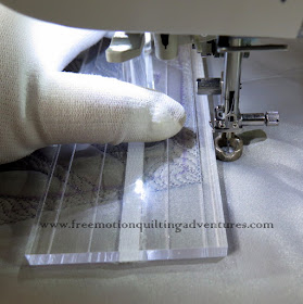 free motion quilting with rulers on a sewing machine