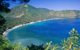 Malimbu hilltop and beach Lombok Indonesia