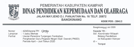 Kriteria, Persyaratan dan Tata Cara Pengusulan Tunjangan TAMSIL Periode April - Juni Tahun 2020