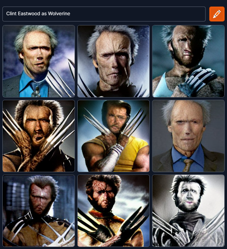 Clint Eastwood como Wolverine via ai