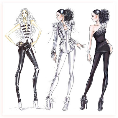 I love seeing and collecting designer fashion illustrations 