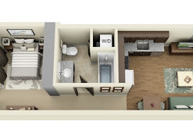 Studio Apartment Floor Plans - Futura Home Decorating