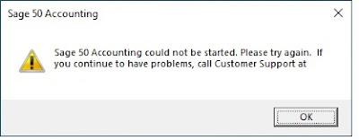 Sage 50 Not Responding Error