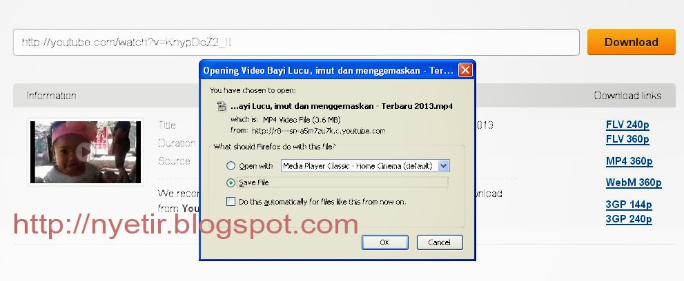 cara download video di youtube