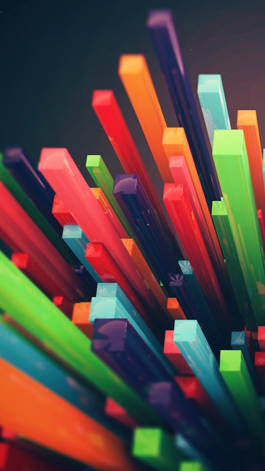   3D Colored Columns   Android Wallpaper