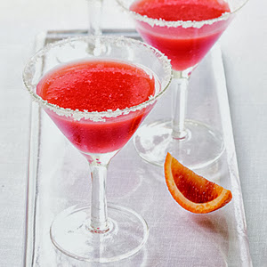 Blood Orange Margaritas are tasty margaritas with blood oranges added to create a dramatic ruby-red color to the drink.