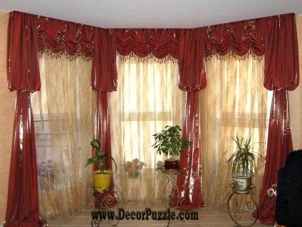 Luxury classic Curtain 2015 red curtains designs for living room