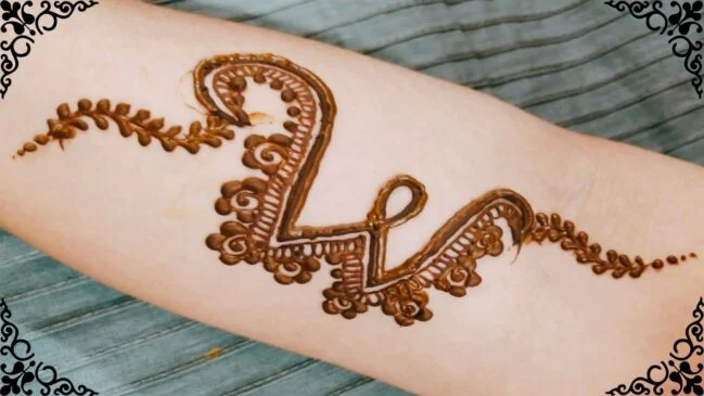 অক্ষর দিয়ে মেহেদি ডিজাইন - Mehndi designs with letters - NeotericIT.com