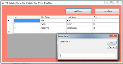 vb.net datagridview add update row