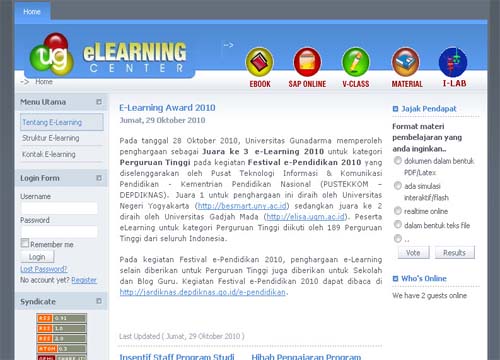 Contoh Situs E-Learning  Kapita Selekta