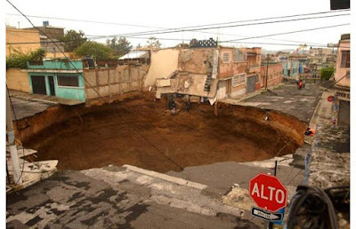 Sinkhole Signs on Sinkholes In Guatemala City