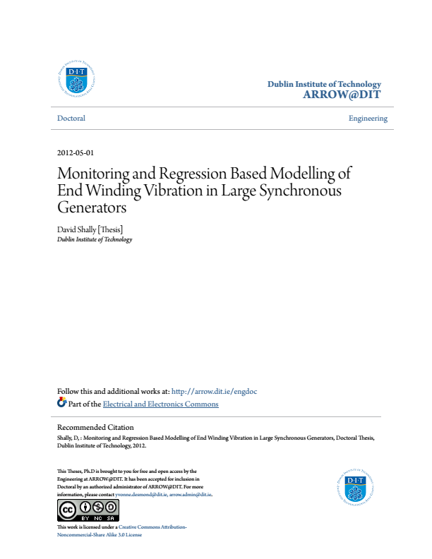 Monitoring and Regression Based Modelling of End Winding Vibratio