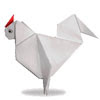 origami ayam jago