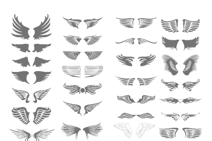 Vector Wings 28 Set Cdr Ai Eps Png Hd