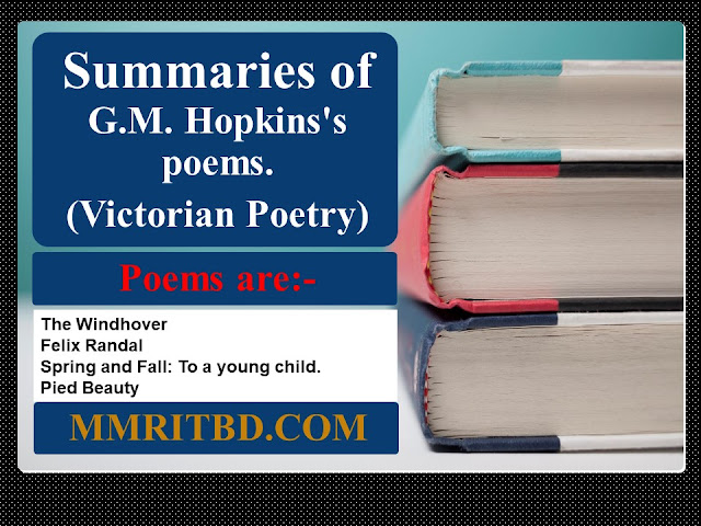 Summaries of G.M. Hopkins's poems (Victorian Poetry)