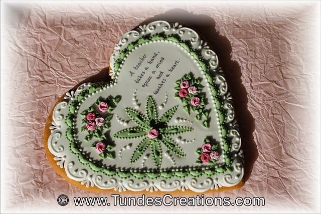 Gingerbread heart teacher gift keepsake cookie by Tunde Dugantsi