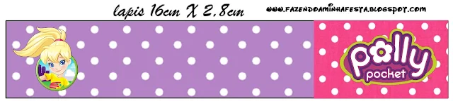 Polly Pocket in Pink and Purple Free Printable Labels.