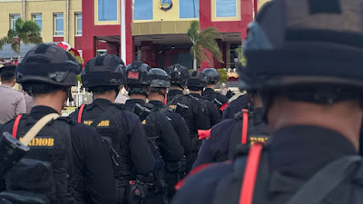 200 Personel Satbrimob Polda Sulteng Siap Amankan PSU di Kabupaten Banggai
