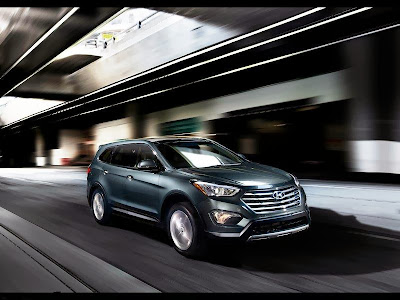 Hyundai, Santa Fe ,model ,year, 2013, From the inside 