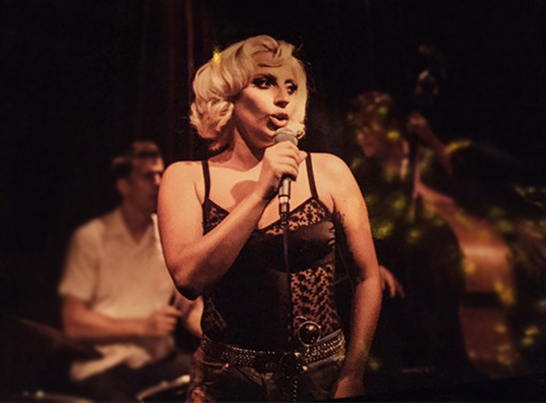 Lady Gaga Performs in Jazz Club 'La Fountaine'