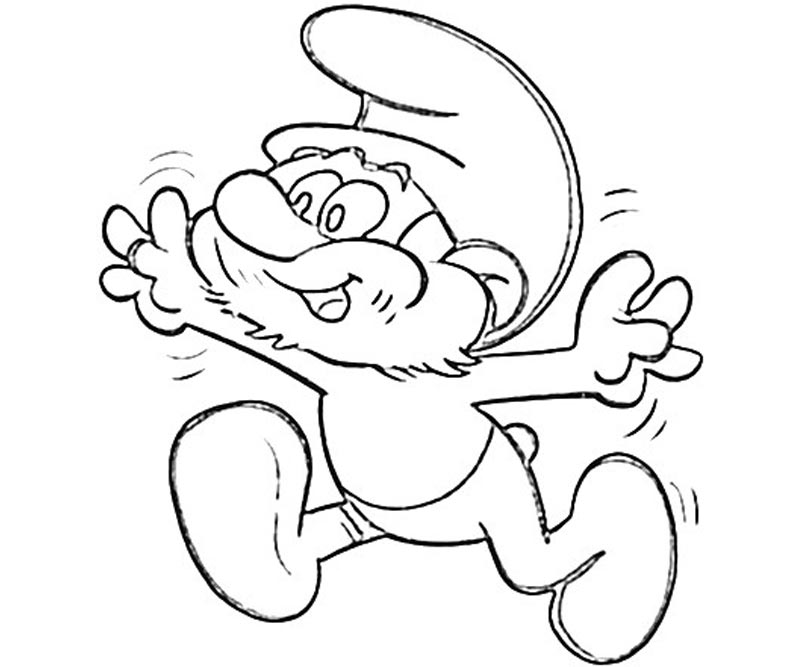 #7 Papa Smurf Coloring Page