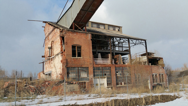 Abandoned buildings of the White Satin Amalgamated Sugar Company in Loveland, Colorado