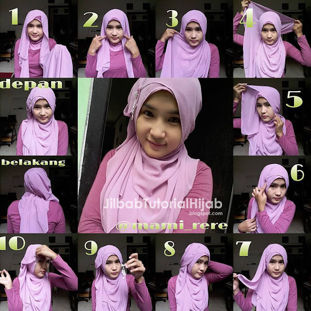 Tutorial hijab pashmina untuk wajah bulat ke pesta terbaru 2016