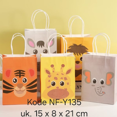 Paper Bag Motif Kepala Hewan (NF-Y135)