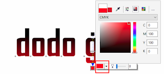 Membuat Tulisan Dua Warna Corel Draw