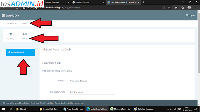 mutasi masuk dapodik