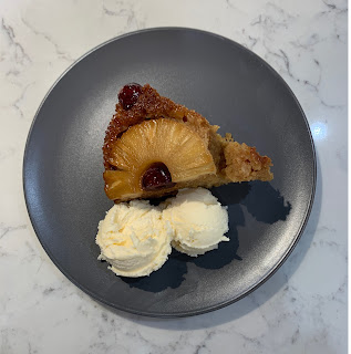 Gluten Free Pineapple Upside Down Cake with Ice Cream