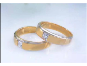 cincin nikah perak 925 lapis gold rhodium= CIncin Perak COuple harga murah