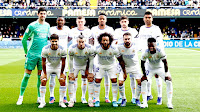 REAL MADRID C. F. Temporada 2021-22. Courtois, Alaba, Kroos, Militao, Fede Valverde, Casemiro; Marco Asensio, Bale, Marcelo, Carvajal y Vinicius. VILLARREAL C. F. 0 REAL MADRID C. F. 0 Sábado 12/02/2022, 16:15 horas. Campeonato de Liga de 1ª División, jornada 24. Villarreal, Castellón, estadio de La Cerámica: 17.894 espectadores. GOLES: No hubo.