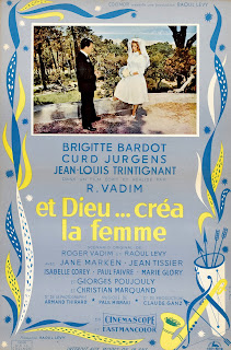 ET DIEU... CRÉA LA FEMME. Francia. Poster de pasillo: 40 x 60 cms. Y DIOS CREÓ LA MUJER. Et Dieu créa la femme. 1956. Francia, Italia. Dirección: Roger Vadim. Reparto: Brigitte Bardot, Curd Jürgens, Jean-Louis Trintignant, Christian Marquand, Georges Poujouly, Jane Marken, Jean Tissier, Isabelle Corey, Jean Lefebvre.