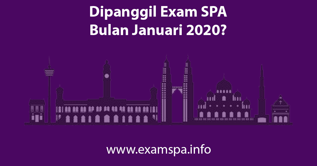 Rujukan Exam SPA Januari 2020 - Panduan Exam SPA Online