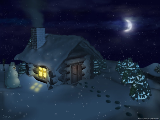 Animation Winter wallpapers warm house