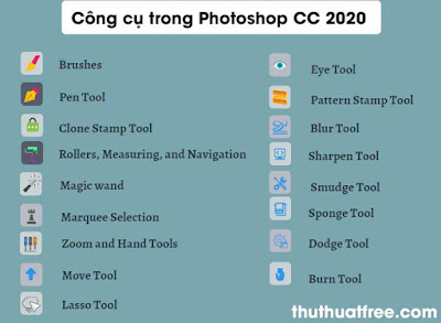 Công cụ trong Adobe Photoshop CC 2020