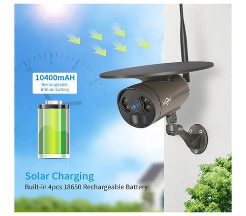 Hiseeu Solar Power Floodlight 2K Battery Camera