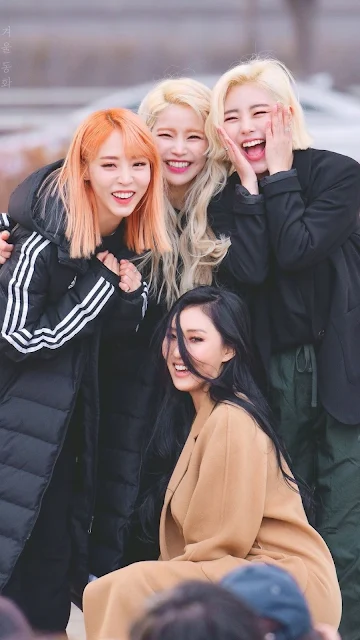 MAMAMOO (마마무) consist of 4 members: Solar, Moonbyul, Wheein and Hwasa.