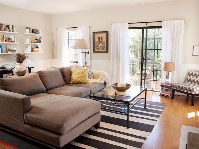 Hình ảnh cho bộ ghế sofa nhà chung cư với thiết kế dạng chữ L hiện đại, trẻ trung và đầy phong cách