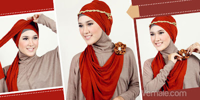 Cara Memakai Jilbab Pashmina Serut