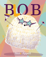 Image of cover of picture book titled BLOB with white blob character in star glasses in the center.